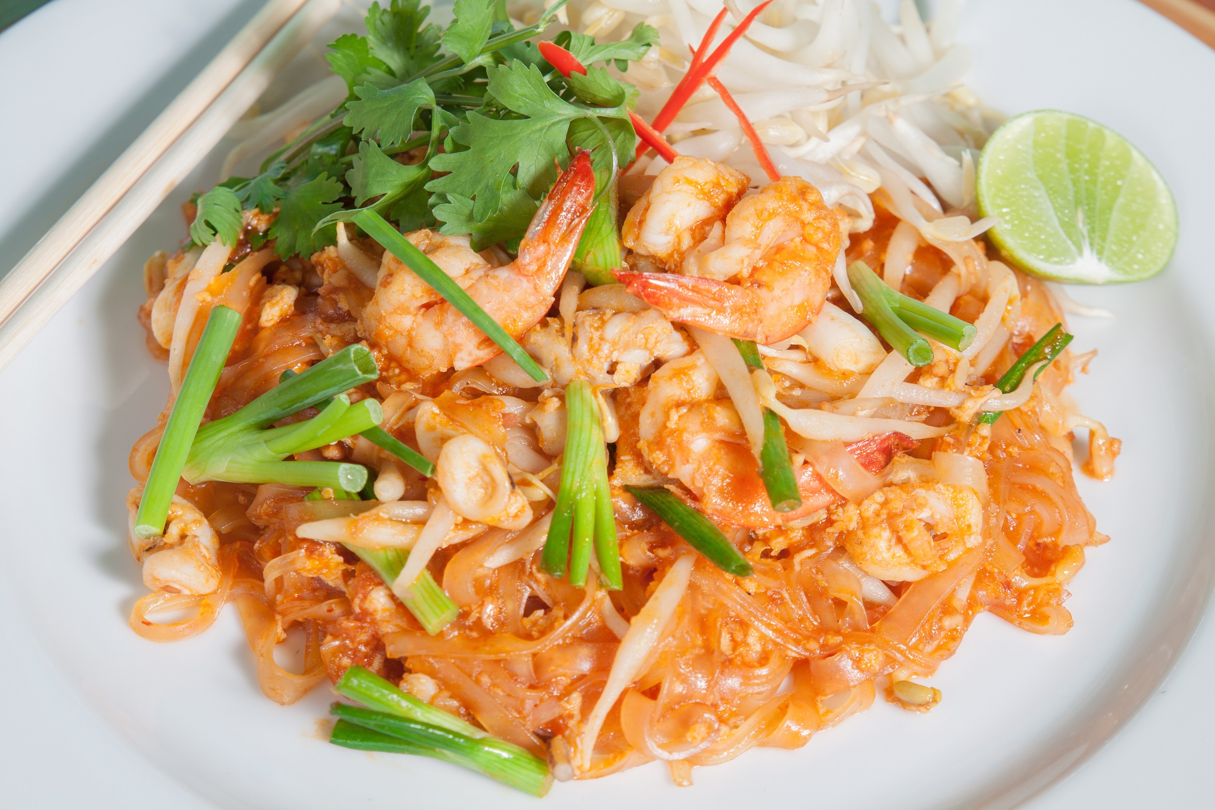 Thai food style , stirfried rice noodles (Pad Thai) Food